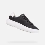 Geox Spherica EC4.1 Woman's Sneakers Black 37 Ultra Comfortable Low Cut Stylish Urban Footwear with Chunky Hi Tech Sole Exceptional Cushioning for Women, Black Color - Geox
