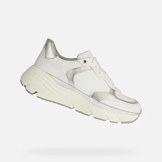 Geox Diamanta Women's Sneakers White Nappa Leather 40 Breathable Shoes Geox Diamanta Women's Sneakers White Nappa Leather 40 Breathable Shoes