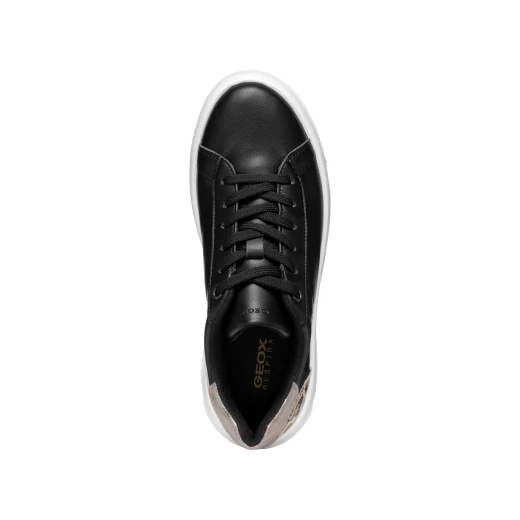 حذاء رياضي نسائي من جيوكس لوبا، أسود، مصنوع من الجلد، مريح، ذو رقبة منخفضة، نمط رياضي كاجوال، نعل سميك، مقاس 37 للنساء، توصيل سريع، تبديل سهل - جيوكس - Image 10
