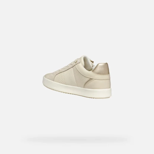 Blomiee Woman Papyrus Low Cut Sneaker Comfortable Breathable Sporty Chic Design with Side Zip Closure for Casual Everyday Wear Size 39 - Geox - Image 9
