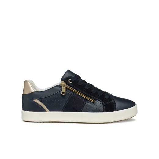 Blomiee Woman Navy Sneakers Low Cut Breathable Comfort with Suede & Leather Effect Upper Side Zip Closure Sporty Chic Design Size 39 Casual Everyday Wear Blomiee Woman Navy Sneakers Low Cut Breathable Comfort with Suede & Leather Effect Upper Side Zip Closure Sporty Chic Design Size 39 Casual Everyday Wear