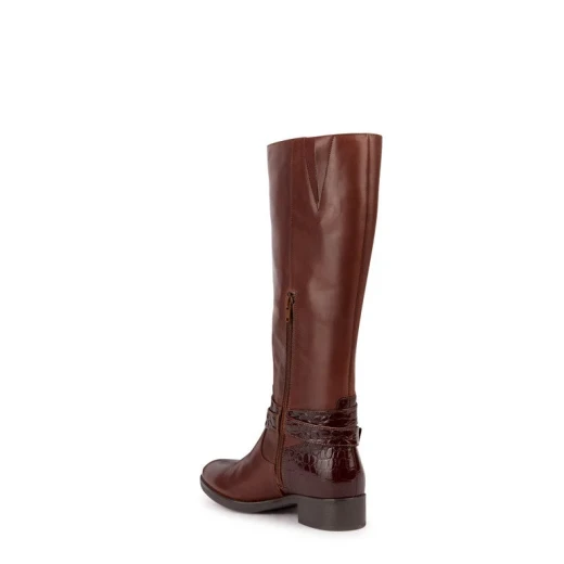 Geox Felicity Woman Brown Leather Ankle Boots Size 36 Breathable Waterproof - Geox - Image 4