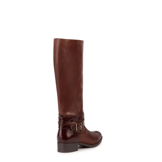 Geox Felicity Woman Brown Leather Ankle Boots Size 36 Breathable Waterproof - Geox - Image 5