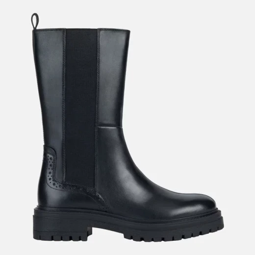 حذاء كاحل جيوكس إيريديا نسائي جلد أسود 41 نمط حضري