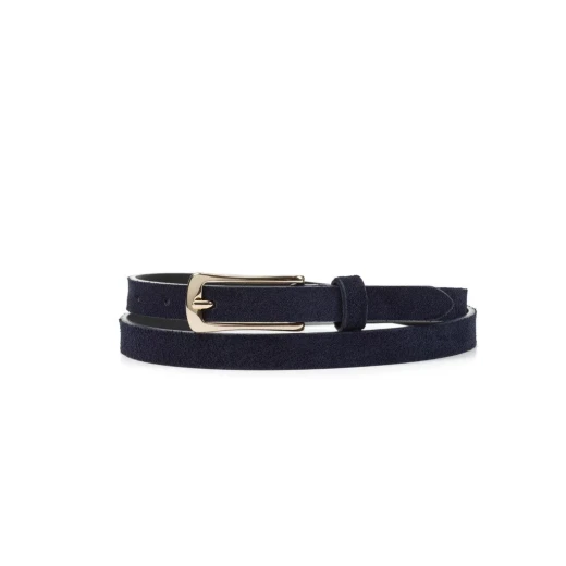 Geox Women's Navy Leather Belt, 85 cm Length, Stylish Accessory for Everyday Wear and Travel, Durable and Water Repellent Design - Geox - Image 3