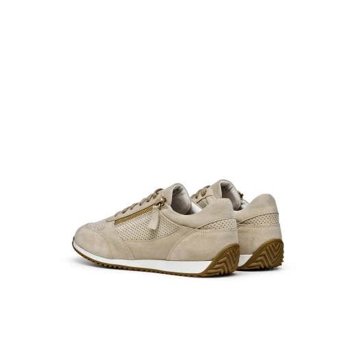 Calithe Woman Suede Sneakers Taupe 39 Side-Zip Closure Casual Shoes - Geox - Image 9