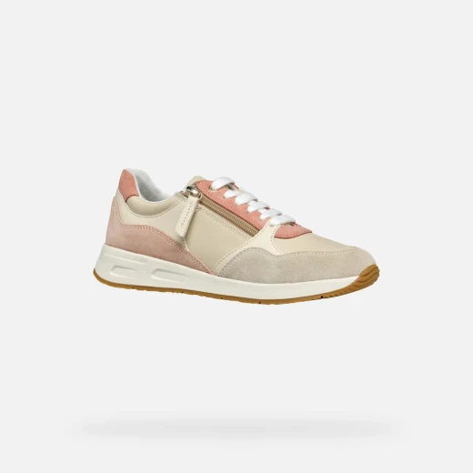 Bulmya Woman Papyrus Sneakers Fabric Suede Side Zip Closure 37 - Geox - Image 4