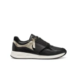 Bulmya Women's Sneaker Black Nappa Leather Python Print Effect Breathable Casual Sporty Design Comfortable Stylish Fashionable Size 38 D36NQB.085AR.C9999 for Everyday Wear - Geox