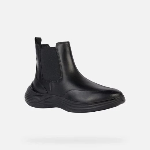 Geox Fluctis Woman's Ankle Boots in Black Leather, Size 37, Lightweight and Breathable Design for Stylish Everyday Wear. Ultra Cushioning Outsole, Fast Delivery and Easy Exchange. - Geox - Image 3