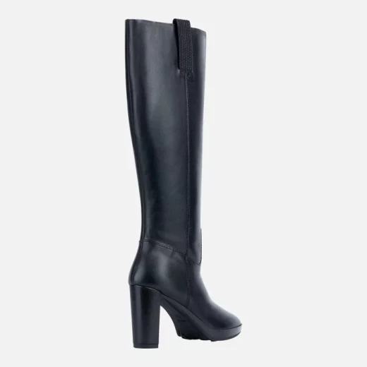 Geox Walk Pleasure 60 Woman's Black Leather Boots Size 40 with Breathable Design and High Heel Platform for Women's City Dressing, Featuring Fast Delivery and Easy Exchange - Geox - Image 4