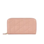 GEOX Women's Accordion Wallet Dark Skin Quilted Leather 20 cm Zip Closure Coin Pouch Banknote Partition D45K3C.00046.C8191 Fast Delivery Easy Exchange - Geox