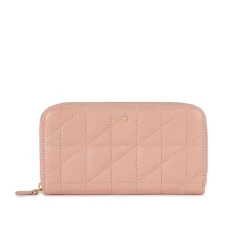 GEOX Women's Accordion Wallet Dark Skin Quilted Leather 20 cm Zip Closure Coin Pouch Banknote Partition D45K3C.00046.C8191 Fast Delivery Easy Exchange