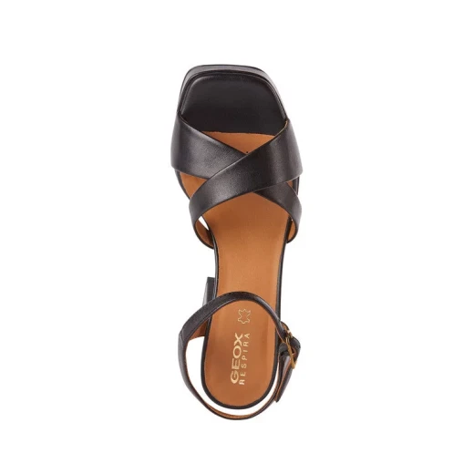 Soledea Woman Retro Platform Sandals Black Size 40 Breathable Leather - Geox - Image 7