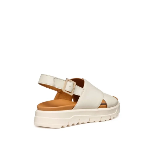 XAND 2.1S Women's Sandals Off White Size 41 Featuring Criss Cross Straps, Ankle Strap, and Platform Sole. Crafted from Soft Nappa Leather for Everyday Casual Style. - Geox - Image 6