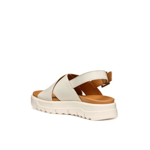 XAND 2.1S Women's Platform Sandals in Off White, Featuring Criss Cross Straps and Ankle Support, Available in Size 39 - Comfortable and Stylish for Everyday Wear - Geox - Image 7