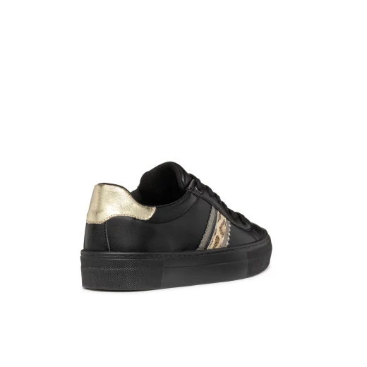 Geox Claudin Women's Sneakers Black Leather Effect Breathable Lightweight Casual Shoes Size 36 Comfortable Metropolitan Style Fast Delivery Easy Exchange - Geox - Image 5