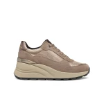 Geox Spherica EC13 Women's Sneakers, Taupe Suede, Exceptional Cushioning and Breathability, Sporty Design, Sizes Available, Fast Delivery - Geox