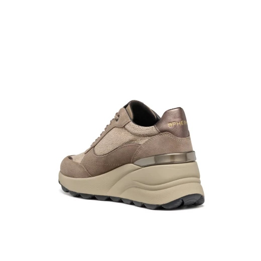 Geox Spherica EC13 Women's Sneakers, Taupe Suede, Exceptional Cushioning and Breathability, Sporty Design, Sizes Available, Fast Delivery - Geox - Image 7