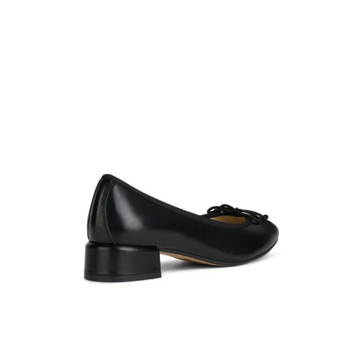 Geox Floretia Women's Ballet Flats Black Nappa Leather Bow Embellishment Comfortable Low Heel Lightweight Breathable Size 36 City Refinement Versatile Design For Endless Occasions - Floretia - Image 5