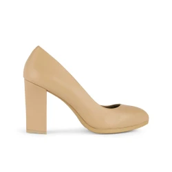 Geox Woman Walk Pleasure 90.1 Nude Leather High Heel Court Shoes Size 39 Breathable and Comfortable Nappa Leather Elegant Design for City Wear D45XCA.000TU.C8156 Fast Delivery