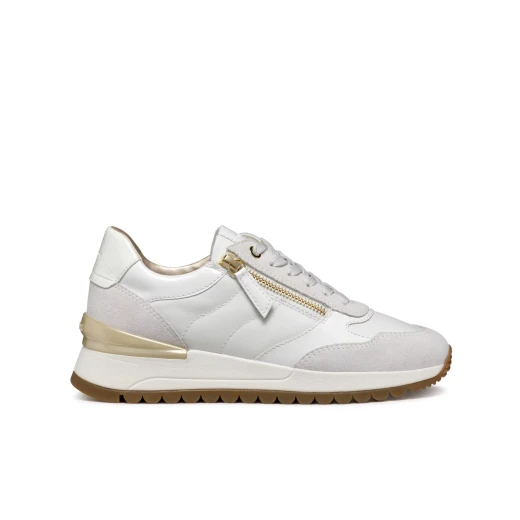 Desya Woman Sneakers White Side Zip Closure Casual City Style 41 - Geox - Image 3