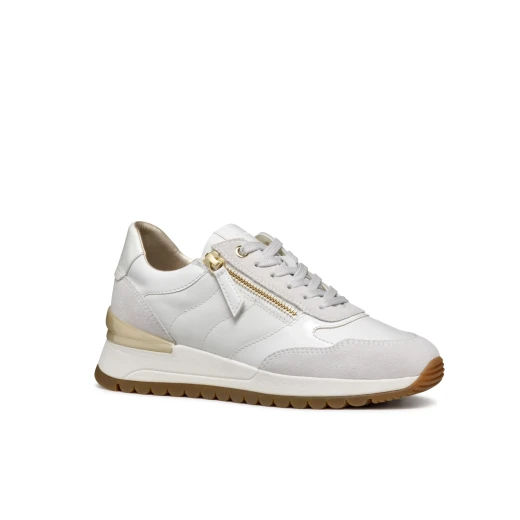 Desya Woman Sneakers White Side Zip Closure Casual City Style 41 - Geox - Image 4