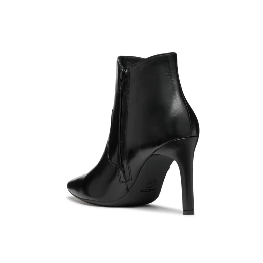 Faviola Woman Ankle Boot Black Nappa Leather Pointed Toe Breathable Elegant Design Size 37 Comfortable Stylish Fashionable Footwear Women's Boot Fast Delivery Easy Exchange - Geox - Image 3
