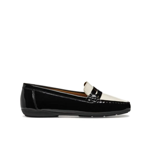 Annytah Moc Women's Loafers Black Patent Leather Size 36 Comfortable Breathable Slip On Classic Design Suitable For Everyday Casual Wear Versatile Style - Geox - Image 3