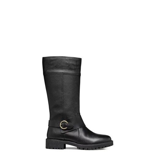 Geox Hoara Women's Ankle Boots in Black Leather with Decorative Strap Detail Size 39. Breathable Urban Style Footwear Perfect for Casual or Feminine Outfits. Geox Hoara Women's Ankle Boots in Black Leather with Decorative Strap Detail Size 39. Breathable Urban Style Footwear Perfect for Casual or Feminine Outfits.