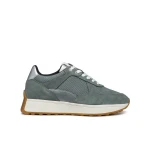 Geox Amabel Woman Sneakers Sage Green Suede Fabric Breathable 37 - Geox