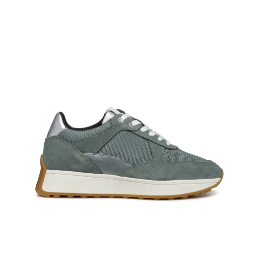 Geox Amabel Woman Sneakers Sage Green Suede Fabric Breathable 37