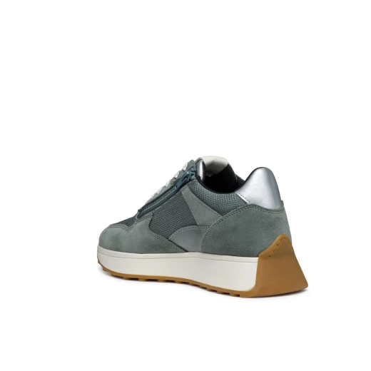 Geox Amabel Woman Sneakers Sage Green Suede Fabric Breathable 37 - Geox - Image 4