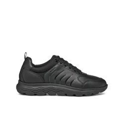 Geox Spherica Woman's Sneakers Black Nappa Elastane Breathable Cushioned Lightweight 38 EU Size Comfortable Stylish Sporty Design Fast Delivery Easy Exchange