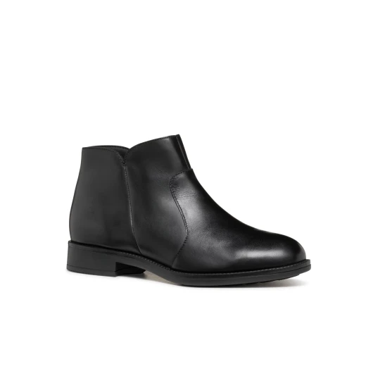 Jaylon 2 Women's Ankle Boots Comfortable Breathable Low Heel Plain Leather Everyday Wardrobe Staple Black Size 37 Office and Casual Wear - Geox - Image 5