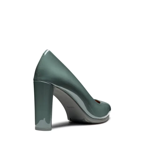 Geox Walk Pleasure 90 Women's Court Shoes Sage Green Patent Leather Size 37 Comfortable High Heel City Business Wear Fast Delivery Easy Exchange - Geox - Image 6
