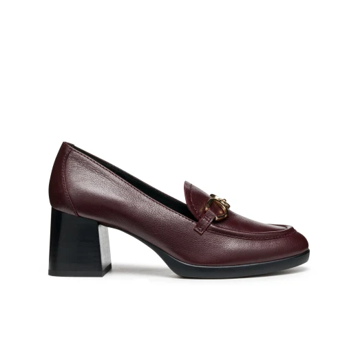 Walk Pleasure 55 Women's Leather Heels Wine 38 City Walking Shoes - Geox - Image 2