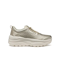 XTORS Woman Sneakers Metallic Leather Light Gold Size 39 Casual Shoes