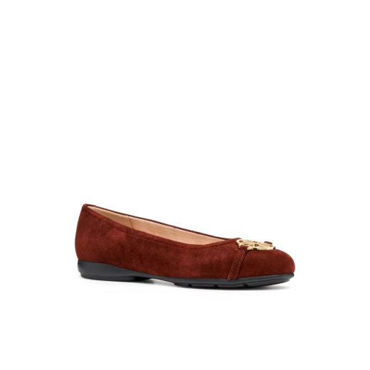 Annytah Woman Ballet Flats Suede Brick Red Size 36 Comfortable Everyday Shoes - Annytah - Image 3