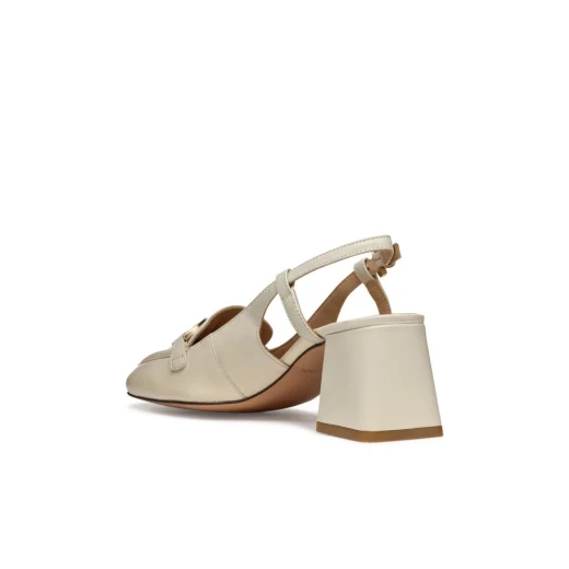 حذاء كورونيلا نسائي ذو حزام خلفي بابيروس جلد نابا مقدمة مربعة مقاس 38 - Image 13