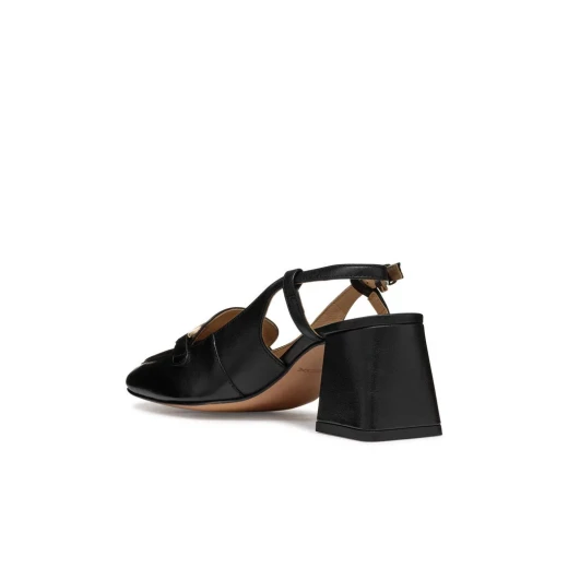 حذاء جيوكس كورونيلا نسائي ذو حزام خلفي جلد أسود نابا مقاس 40 - جيوكس - Image 8