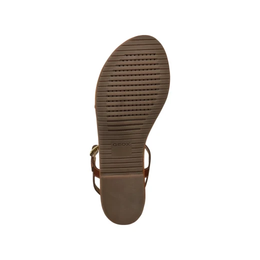SOZY S Woman Flat Sandal in Camel, Size 36, Stylish and Feminine Design, Perfect for Summer Casual Outfits, Metallic Leather Detailing, Breathable and Comfortable - Geox - Image 5
