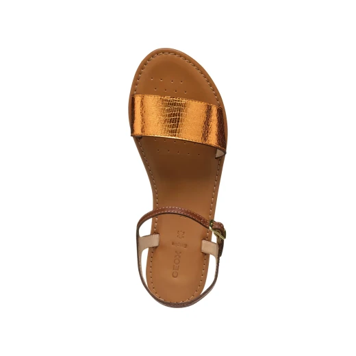 صنادل سوذي إس نسائية مسطحة جملي جلد لامع تفاصيل جلدية مريحة قابلة للتنفس 38 تصميم صيفي غير رسمي D55LXJ.0KY81.C2T5F - سوージー - Image 9