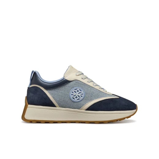 Amabel Woman Sneaker Navy Suede and Fabric Combination Modern Design Breathable Comfortable 36 Size Casual Active Style Statement - Geox - Image 11