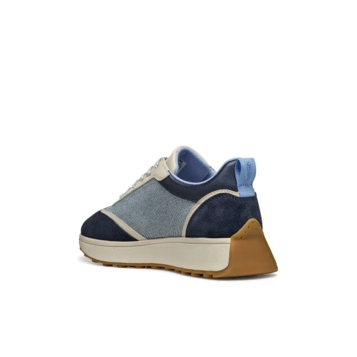 Amabel Woman Sneaker Navy Suede and Fabric Combination Modern Design Breathable Comfortable 36 Size Casual Active Style Statement - Geox - Image 3