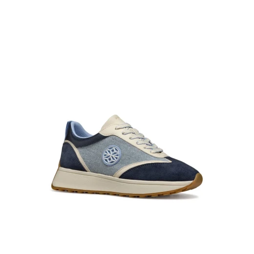 Amabel Woman Sneaker Navy 38: Modern Women's Casual Shoe with Suede and Fabric Upper for Breathability and Style. Comfortable and Designed for Active Energy. - Geox - Image 6