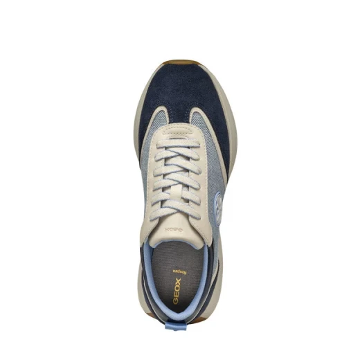 Amabel Woman Sneaker Navy 38: Modern Women's Casual Shoe with Suede and Fabric Upper for Breathability and Style. Comfortable and Designed for Active Energy. - Geox - Image 9
