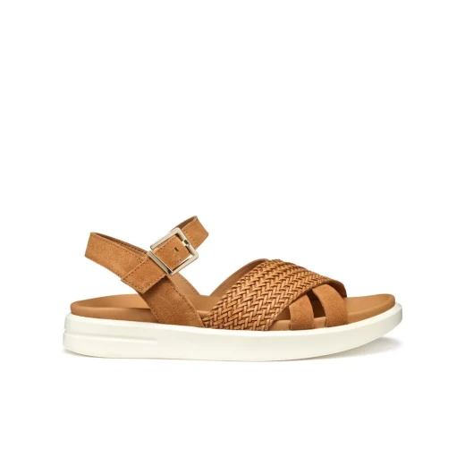 صندل إكسان2إس نسائي جلد سويدي بلون كونياك بنعل مرتفع وحزام للكاحل بتصميم مريح وتنفسي مقاس 38، مثالي للإطلالات اليومية العصرية صندل إكسان2إس نسائي جلد سويدي بلون كونياك بنعل مرتفع وحزام للكاحل بتصميم مريح وتنفسي مقاس 38، مثالي للإطلالات اليومية العصرية