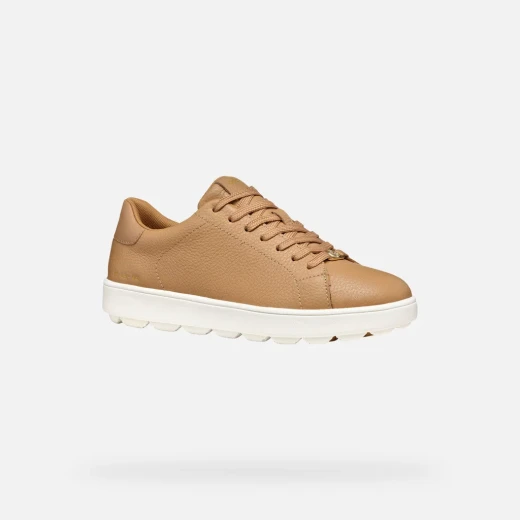Geox Spherica ECUB 1 Woman's Sneakers Beige 40 Extremely Comfortable Breathable Leather Upper Casual Everyday Style Sporty Design Maximum Cushioning D55WEB 04654 C5000 - Geox - Image 4