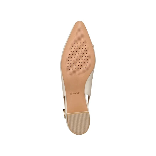 Geox Giselda 15 Women's Slingback Ballet Flats in Papyrus Color Size 37 Featuring Adjustable Strap, Metal Embellishment, Low Heel, Lightweight and Breathable Design - Geox - Image 5