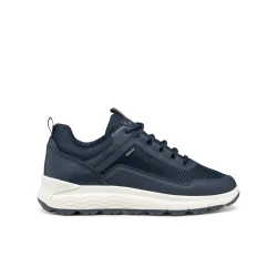 Geox Spherica 4x4 ABX Woman Waterproof Sneaker Navy Blue Fabric Thermoplastic Detailing Breathable Cushioned Comfort 38 Active Chic Style